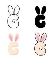 Alphabet G in flat style isolated vector