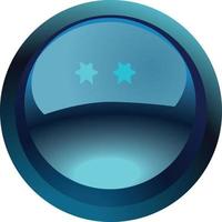 popular blue color web button  icon vector