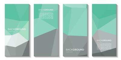 a set of brochure with colorful background. banners design. triangle shapes. lowpoly design. vector