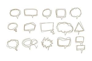 logo design line art bubble speech set vector