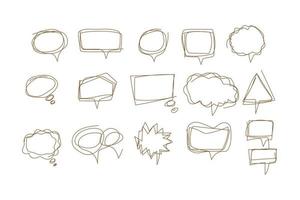 logo design line art bubble speech set vector