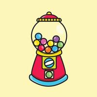 Illustration of Bubble Gum Machine Vector Drawing