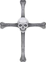 Art skull cross bone. Hand drawing and make graphic vector. vector