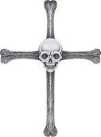 Art skull cross bone. Hand drawing and make graphic vector. vector