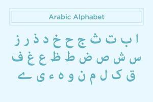 Arabic Alphabet Calligraphy Fonts Style vector