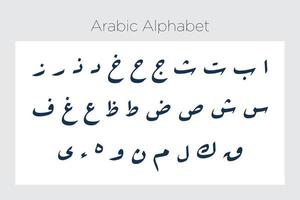 Arabic Alphabet Calligraphy Fonts Style vector