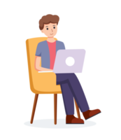 Work from home, co-working space illustration png