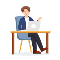 Work from home, co-working space illustration png