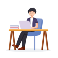 Work from home, co-working space illustration png