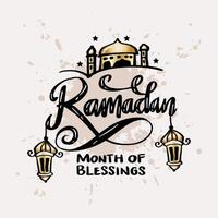 Ramadan month of blessings. vector