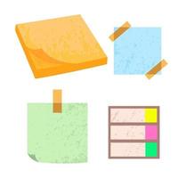 Set of paper notes vector