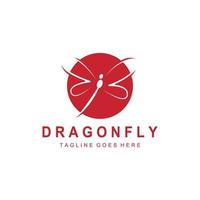 Dragonfly illustration icon vector