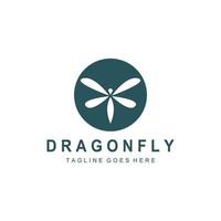 Dragonfly illustration icon vector