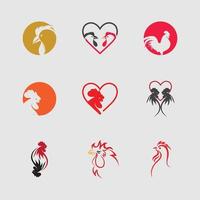 Rooster logo images illustration design vector