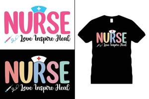 enfermero camiseta diseño. doctor, hospital, tipografía, enfermero amante, enfermero vida, salud vector