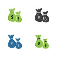 Money Bag icon Template vector