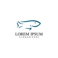 Fish logo template vector