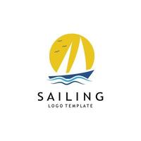 sailboat illustration design vector template