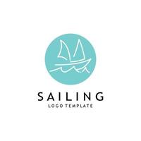 sailboat illustration design vector template