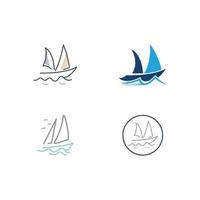 sailboat illustration design vector template