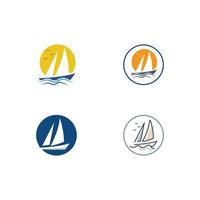 sailboat illustration design vector template