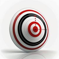 Target with white background. Digital illustration AI photo