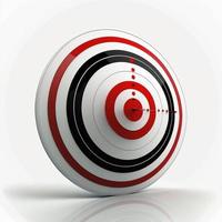 Target with white background. Digital illustration AI photo