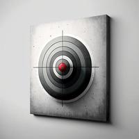 Target with white background. Digital illustration AI photo