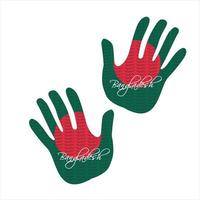 bangladesh flag hand vector