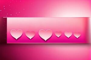 Pink hearts patterned on pink background, valentine's day. photo