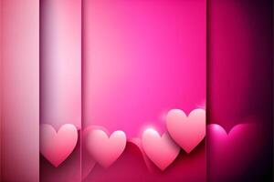 Pink hearts patterned on pink background, valentine's day. photo