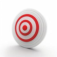 Target with white background. Digital illustration AI photo