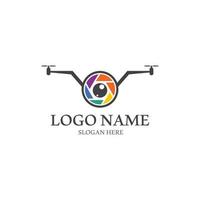 Drone logo vector icon