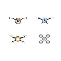 Drone logo vector icon