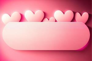 Pink hearts patterned on pink background, valentine's day. photo