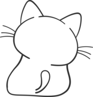 mignonne marrant content blanc chaton chat dessin animé personnage griffonnage dessin png