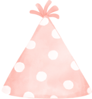 schattig zoet pastel polka punt feestelijk partij hoed waterverf png