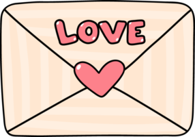 süß Süss Liebe Brief Valentinstag Mail Karikatur Hand Zeichnung png