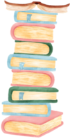 stapel van schattig waterverf zoet pastel modern Gesloten boek tekenfilm illustratie png