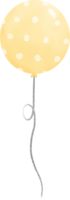 schattig grillig geel ballon baby douche verjaardag partij decoratie waterverf hand- schilderij png