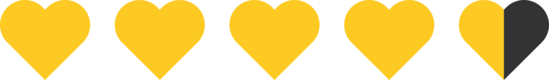 Heart rating review icon png