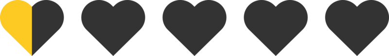 Heart rating review icon png