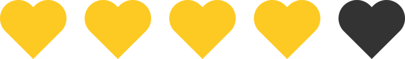 Heart rating review icon png