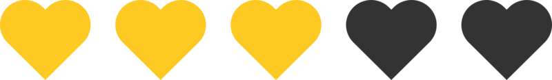 Heart rating review icon png