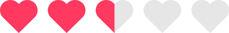 Heart rating review icon png