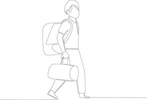 A man fleeing their country vector