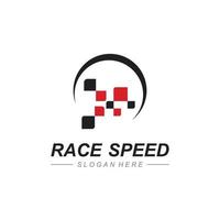 Race flag icon design vector