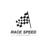 Race flag icon design vector