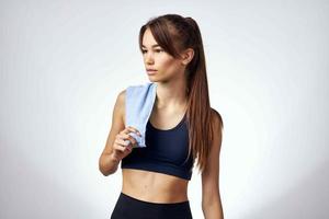 athletic slim woman gym workout lifestyle photo