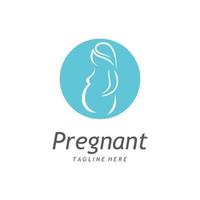 Pregnant template vector icon